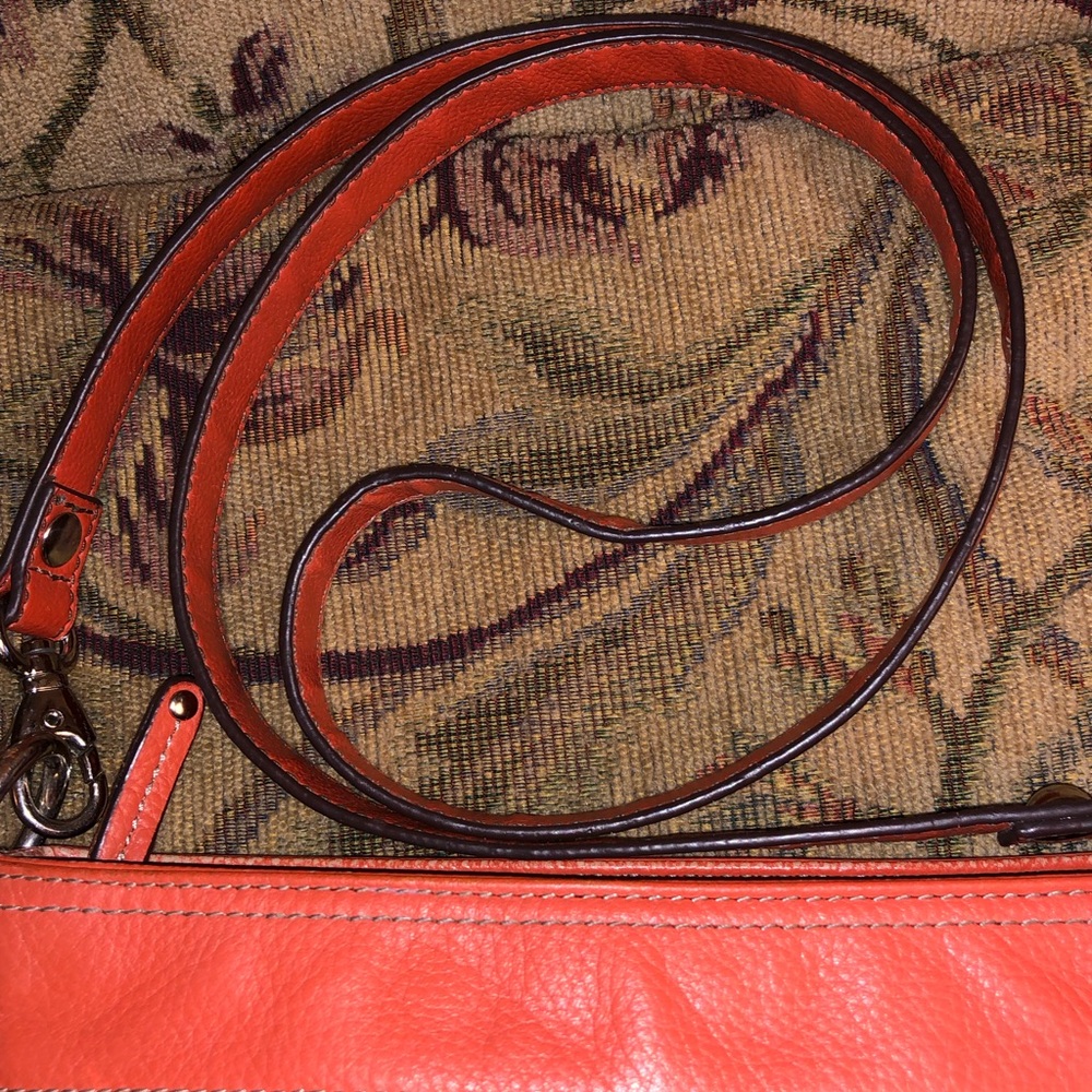 Tignanello Orange Leather Crossbody - Picture 8 of 9